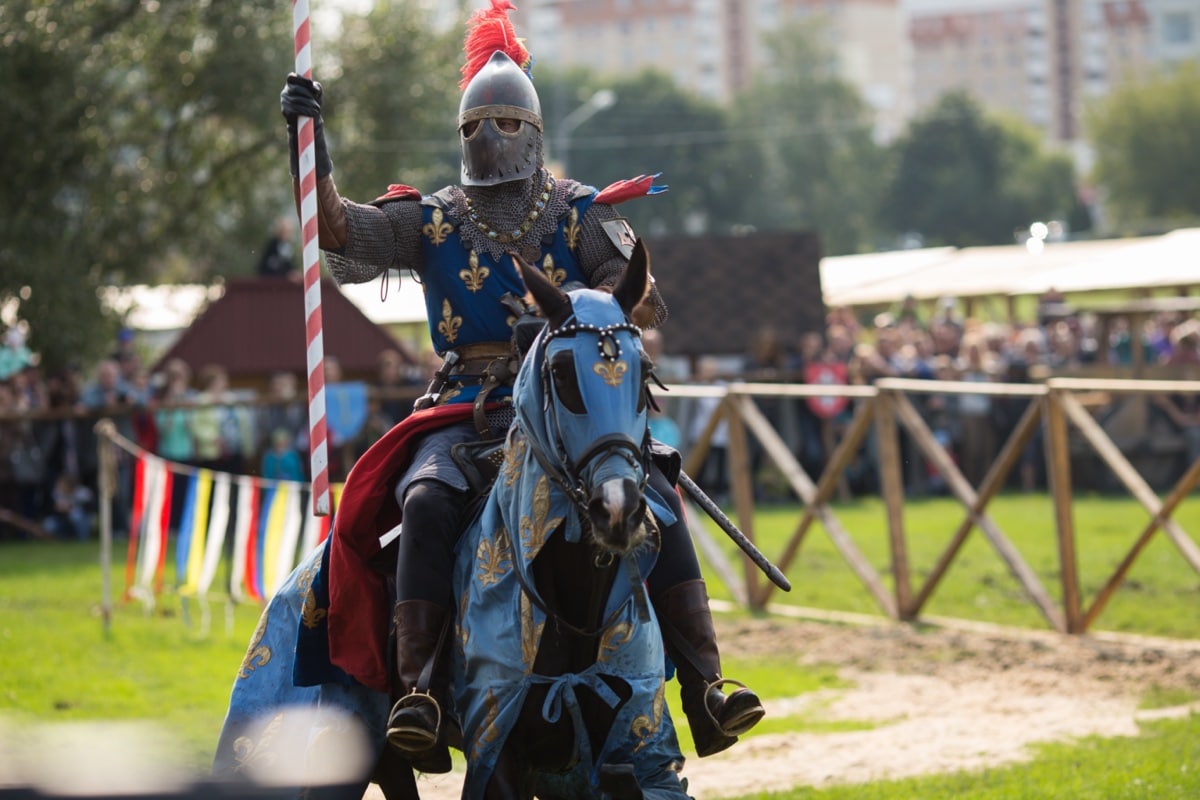 A knights' festival right at the door